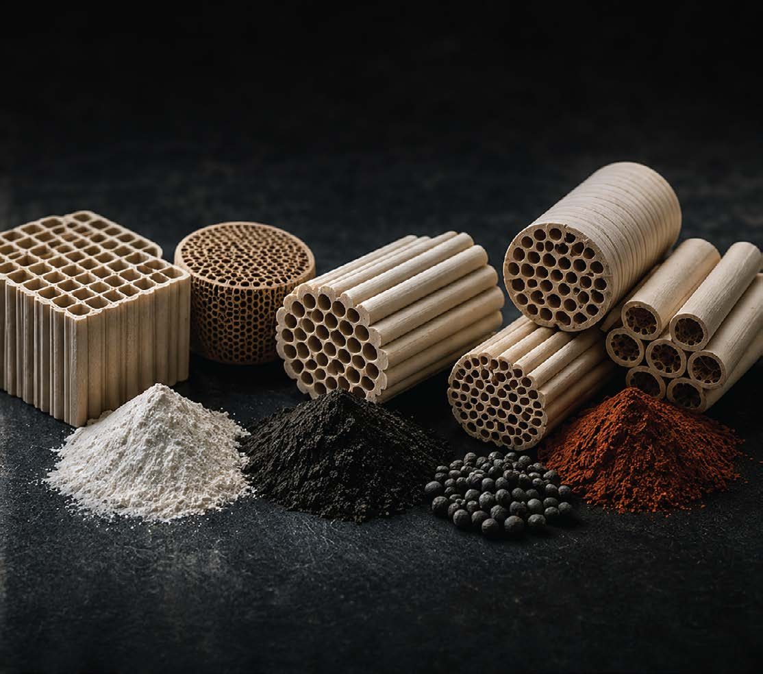 Ceramic and catalyst extrusion