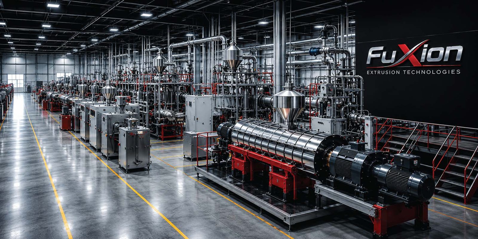 Fuxion extrusion systems manufacturing floor