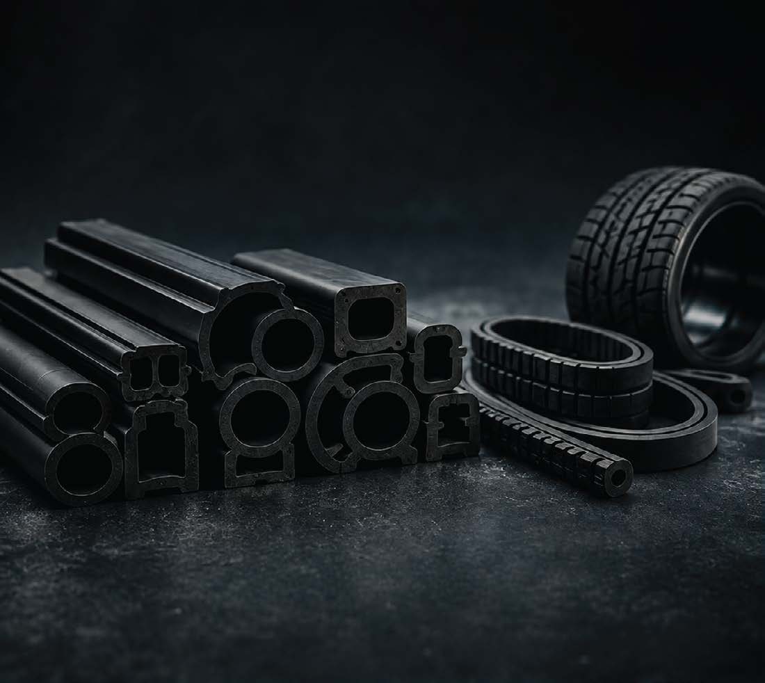Rubber and elastomer extrusion profiles